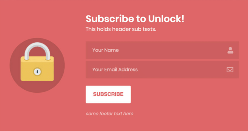 Subscribe to unlock form template