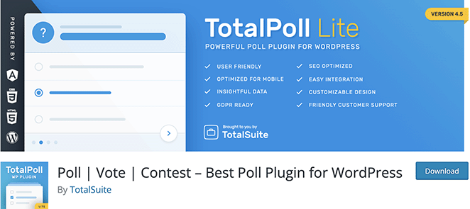 TotalPoll Lite voting plugin for WordPress