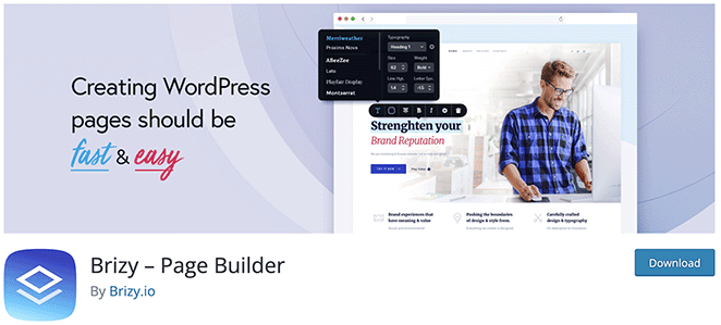 Brizy WordPress page builder