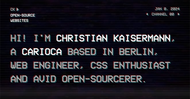 Personal types of websites example from Christian Kaiserman