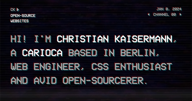 Personal types of websites example from Christian Kaiserman