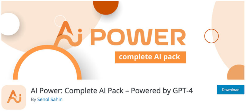 AI Power ChatGPT WordPress plugin