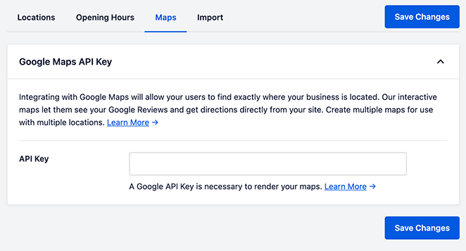 AIOSEO Google Maps API Key