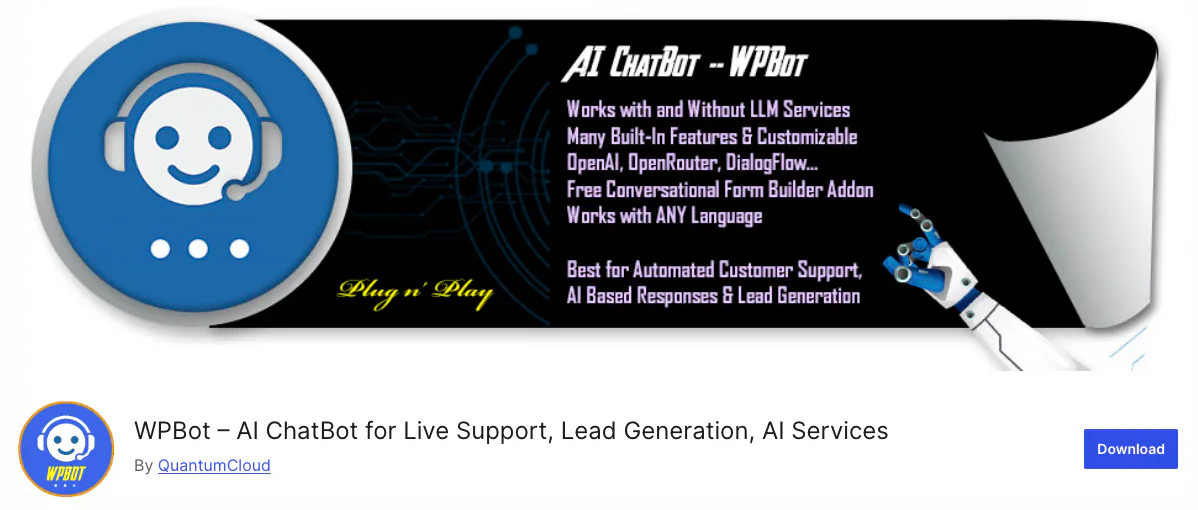 AI Chatbot ChatGPT WordPress plugin banner