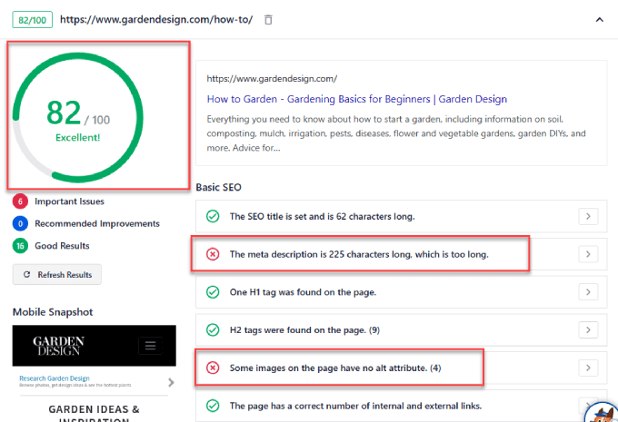 AIOSEO TruSEO score