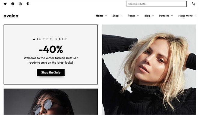 Avalon eCommerce theme for WordPress