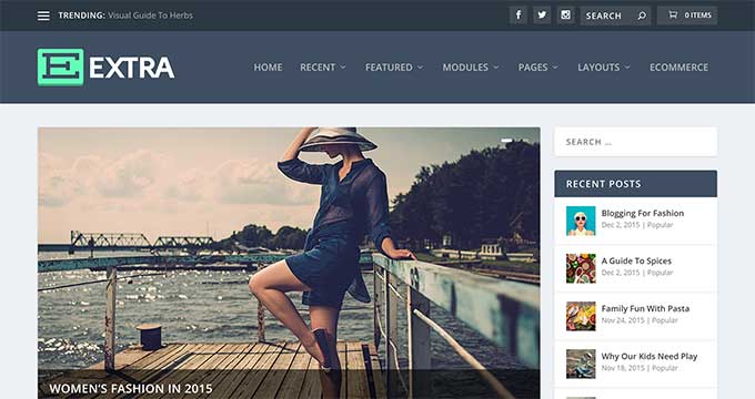 Extra WooCommerce WordPress theme