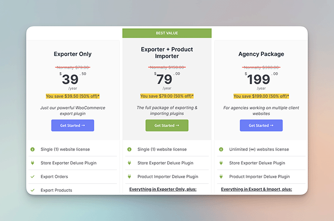 Visser Labs new pricing page built using SeedProd