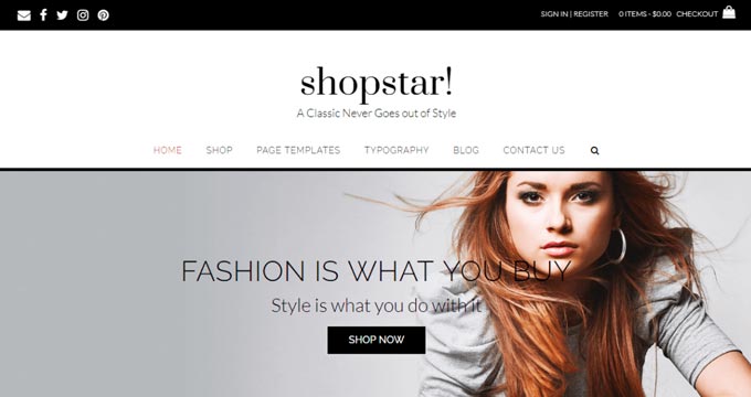 ShopStar free eCommerce theme