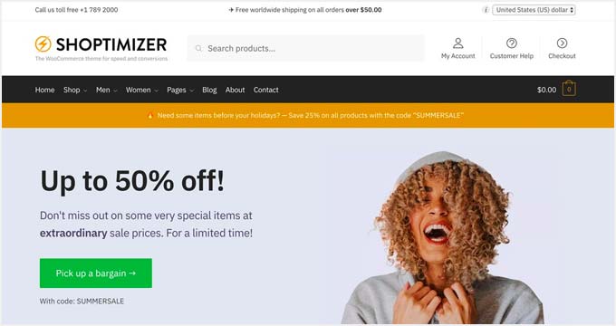 Shoptimizer eCommerce WordPress theme