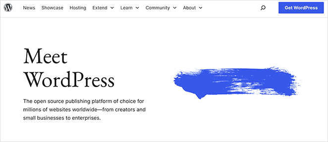 WordPress.org homepage