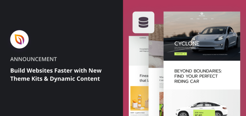 Créer des sites web plus rapidement grâce aux nouveaux kits de thèmes et au contenu dynamique