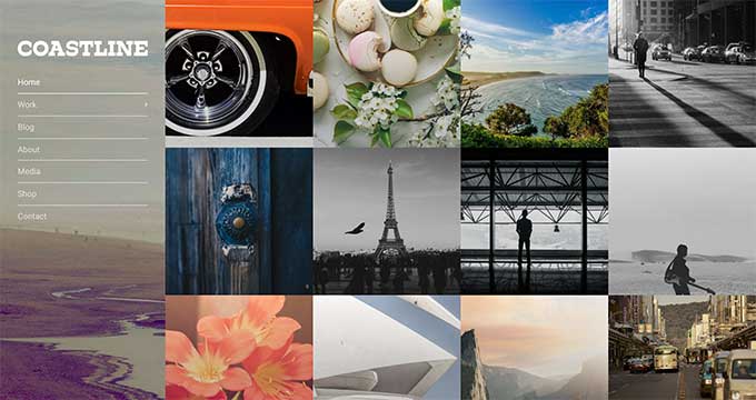 Coastline WordPress portfolio theme