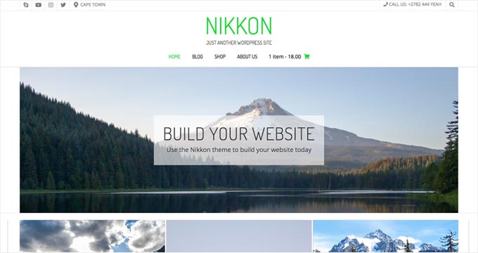 Nikkon free WordPress portfolio theme