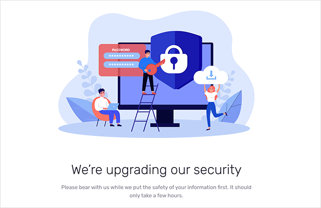 maintenance-page-security - SeedProd Page de maintenance pour les mises à jour de sécurité