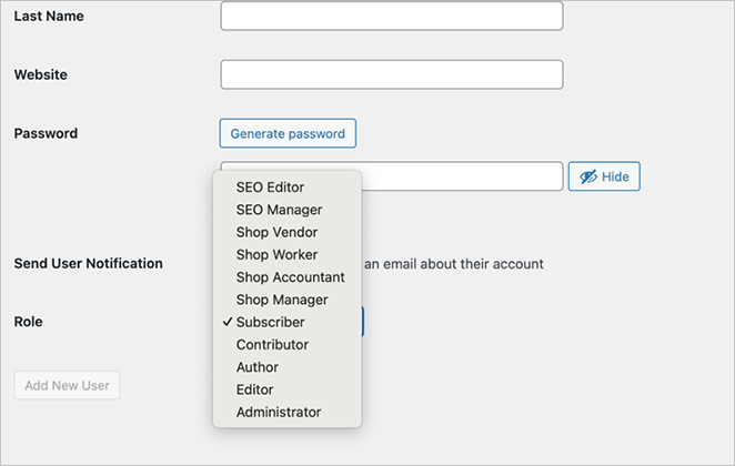 WordPress-user-roles - SeedProd Example of user roles in WordPress