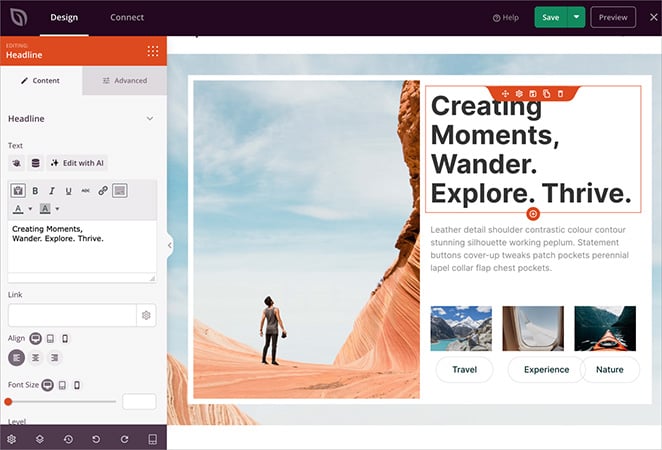 seedprod-builder-layout - SeedProd SeedProd page builder showing block editing and layout tools