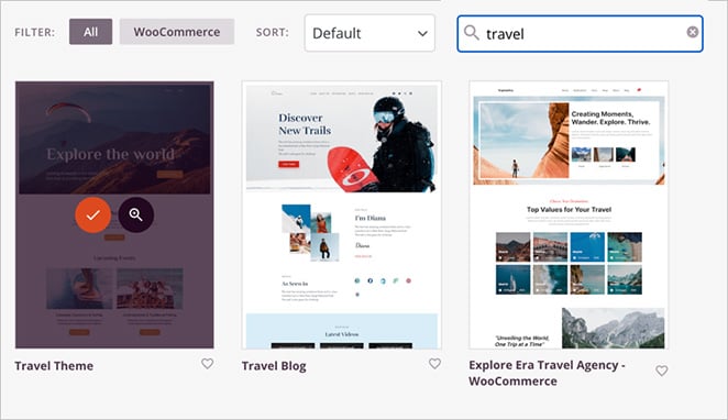 seedprod-travel-templates - SeedProd SeedProd travel website templates preview grid