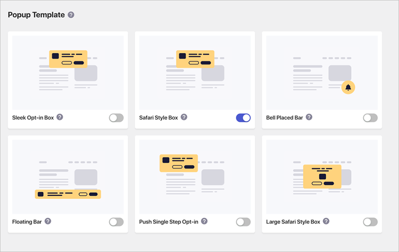 push-notification-popup-template - SeedProd Template options for PushEngage opt-in popup