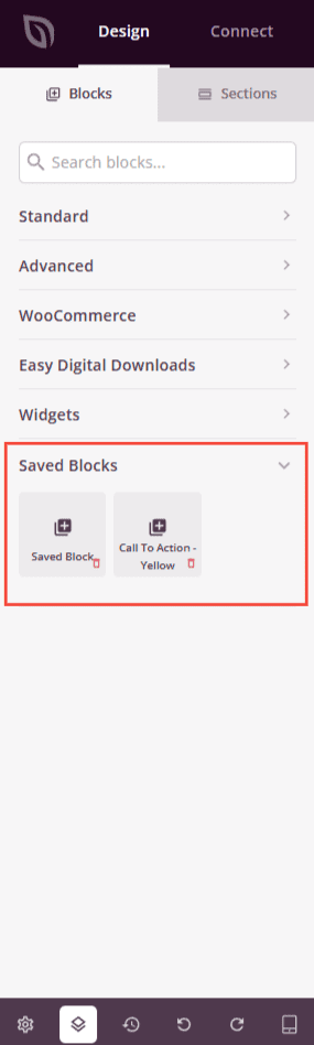 Saved Blocks