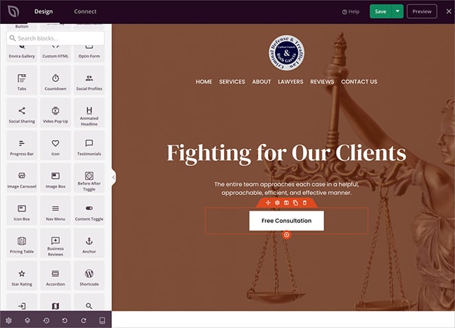 law-firm-website-seedprod-builder - SeedProd Law firm website example created with SeedProd AI builder in WordPress