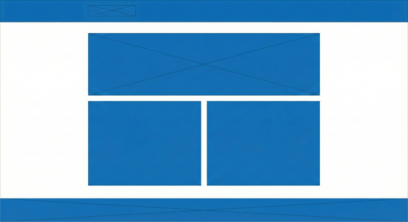 30-percent-brand-color-web-design-60-30-10-rule - SeedProd Website mockup showing 30% brand color usage in the 60-30-10 rule with blue in header, footer, and content sections.