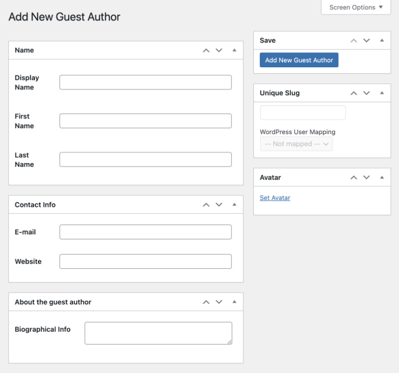 Assigning a Guest Author in the WordPress post editor without creating a user account.