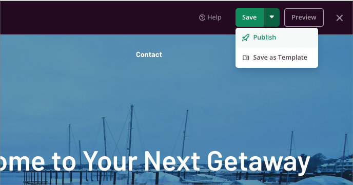 SeedProd publish button dropdown menu with save and publish options