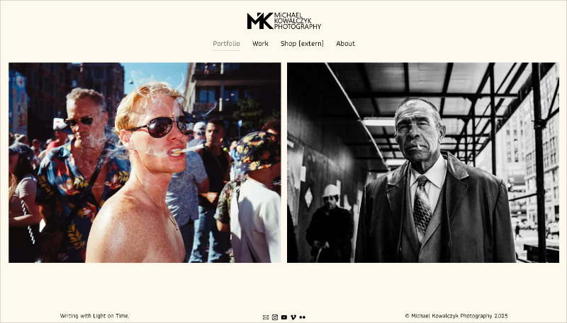 michael-kowalczyk - SeedProd Michael Kowalczyk photography portfolio as a WordPress website example for creatives