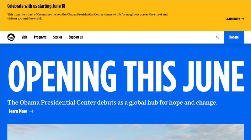 obama-foundation - SeedProd Obama Foundation nonprofit WordPress website with community programs and mission content