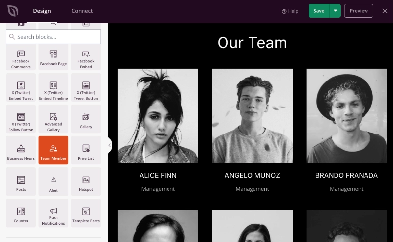 team-page-seedprod - SeedProd Team page design for a startup website built with SeedProd
