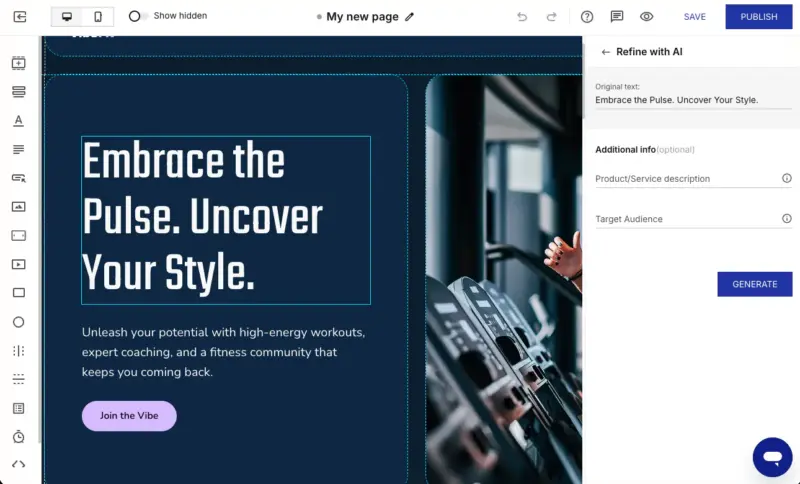 instapage-ai - SeedProd Asistente de contenido de IA de Instapage escribiendo texto para páginas de destino