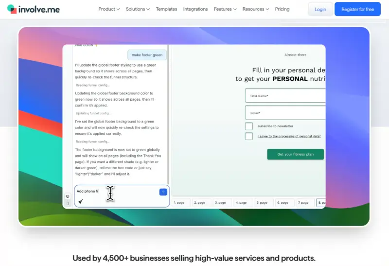 involveme - SeedProd Creador de páginas de destino y embudos de generación de leads con IA de involve.me