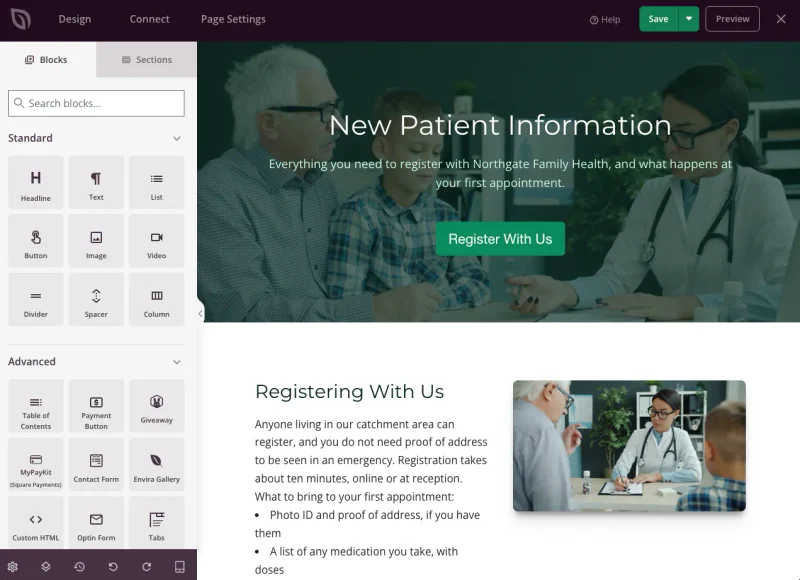 WordPress Pages screen with the treatment pages added to a practice site