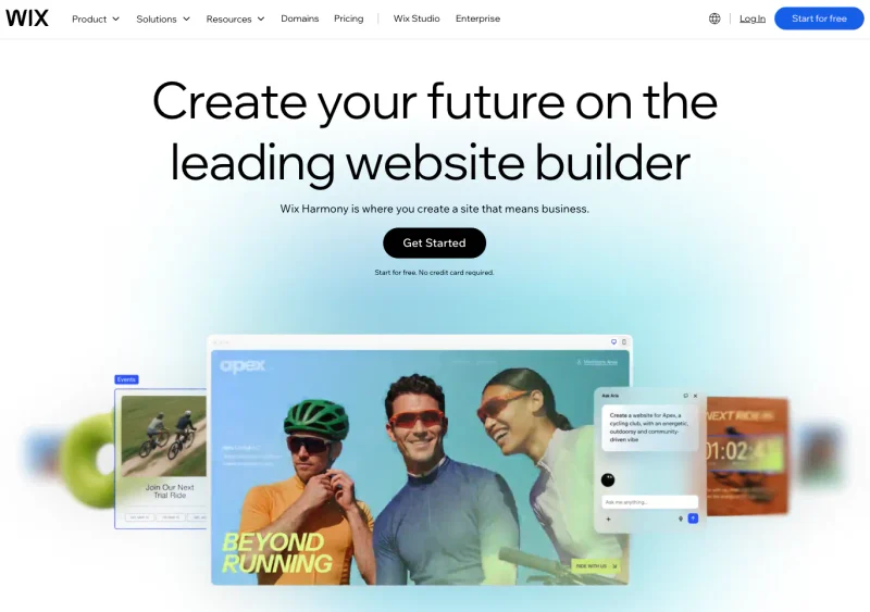 wix-homepage - SeedProd The Wix homepage advertising its website builder